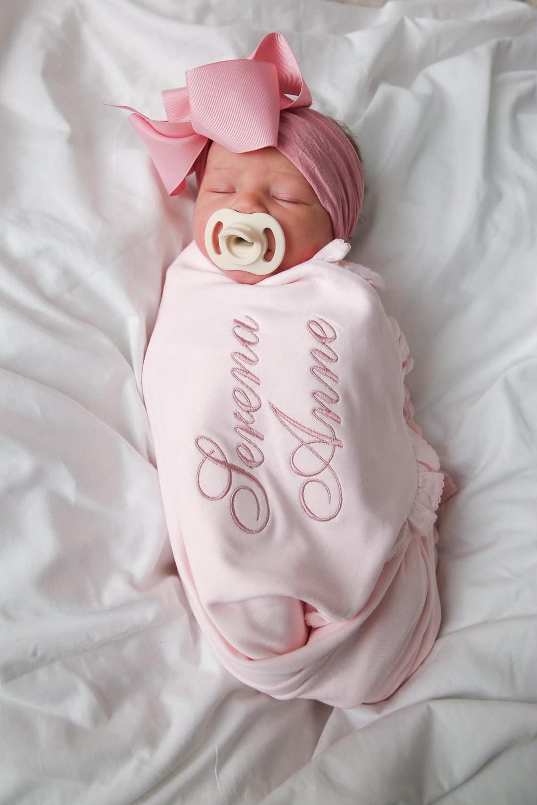 Baby Pink Ruffle Personalized Coming Home Set – Caprilina