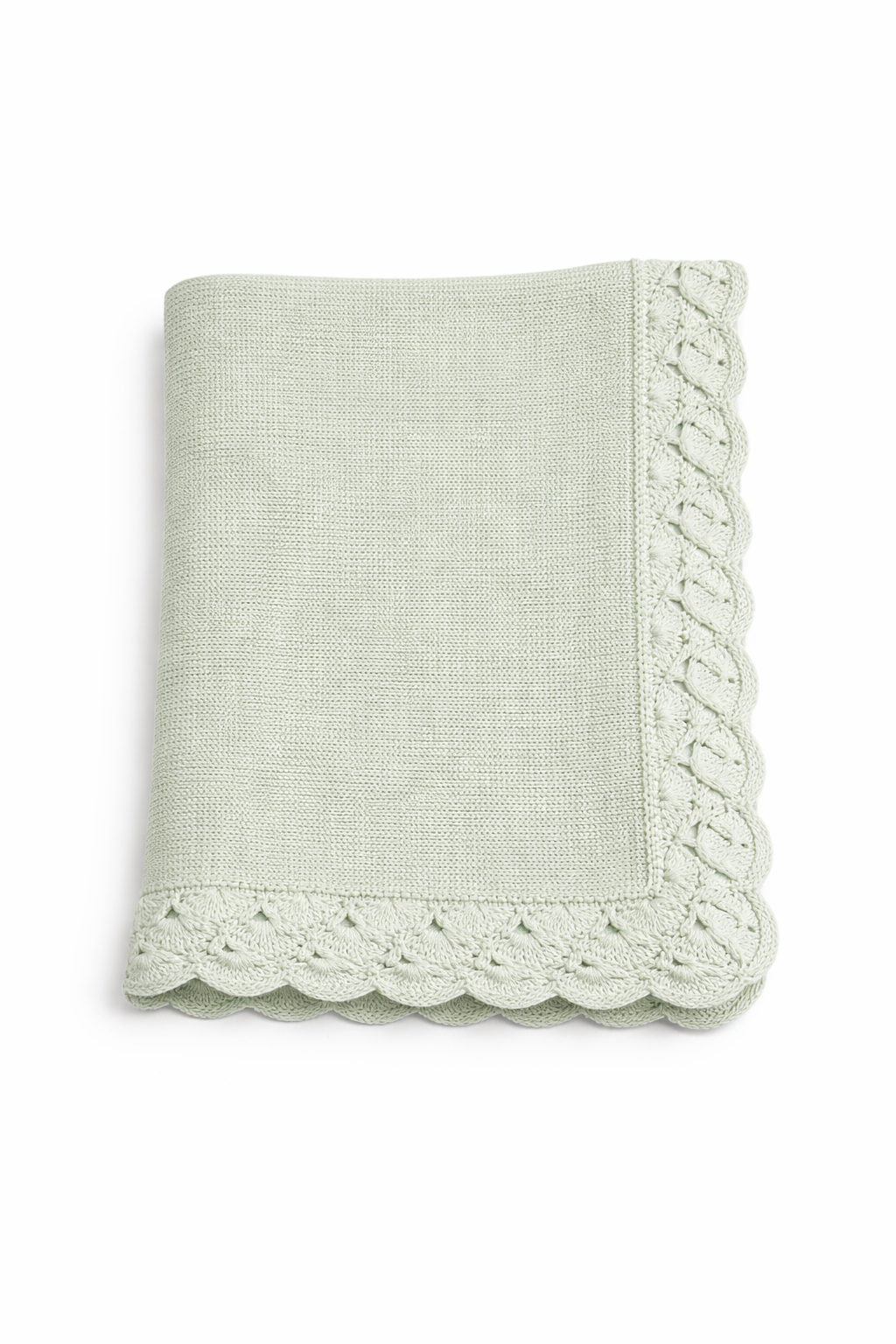 stokke knitted blanket Scallop Edge Knit Blanket – Caprilina